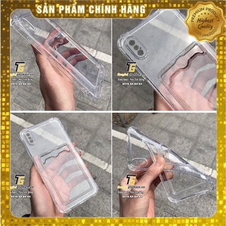 Ốp lưng dẻo trong suốt chống sốc iPhone X,XS, XS Max có ngăn cài thẻ