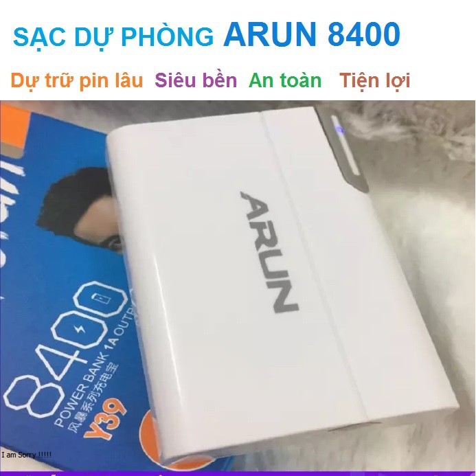 Pin sạc dự phòng Arun 8400mAh / 10400mAh