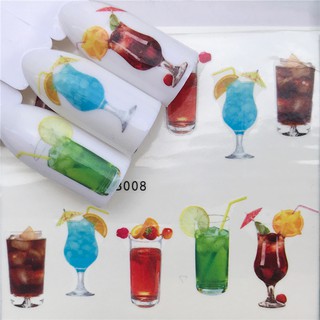 Sticker dán móng nhiều họa tiết hoa,lá khô