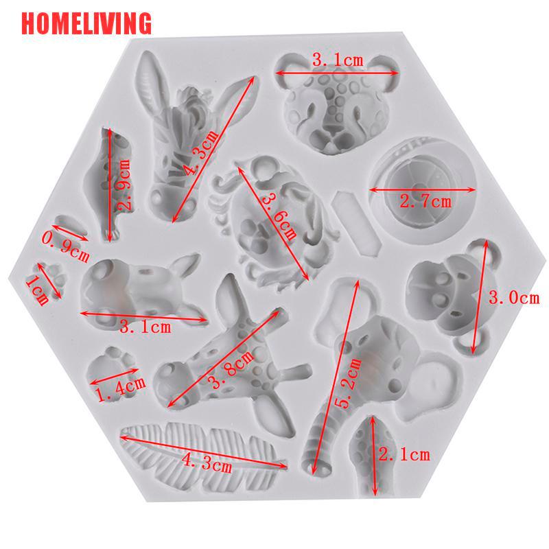 Khuôn Làm Bánh Chất Liệu Silicone Hình Động Vật Độc Đáo