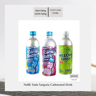 Nước Soda Vị Trái Cây Siêu Ngon Không Màu Tinh Khiết Sangaria 500ml (100% From Japan)