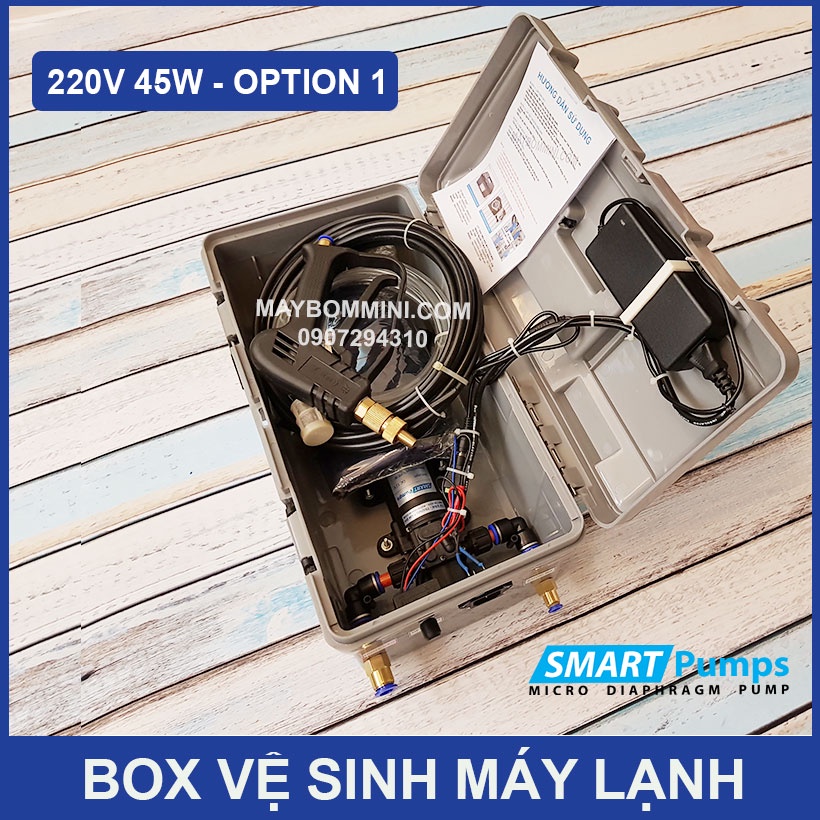 Box xịt vệ sinh máy lạnh chuyên nghiệp 45W 220V Option 1