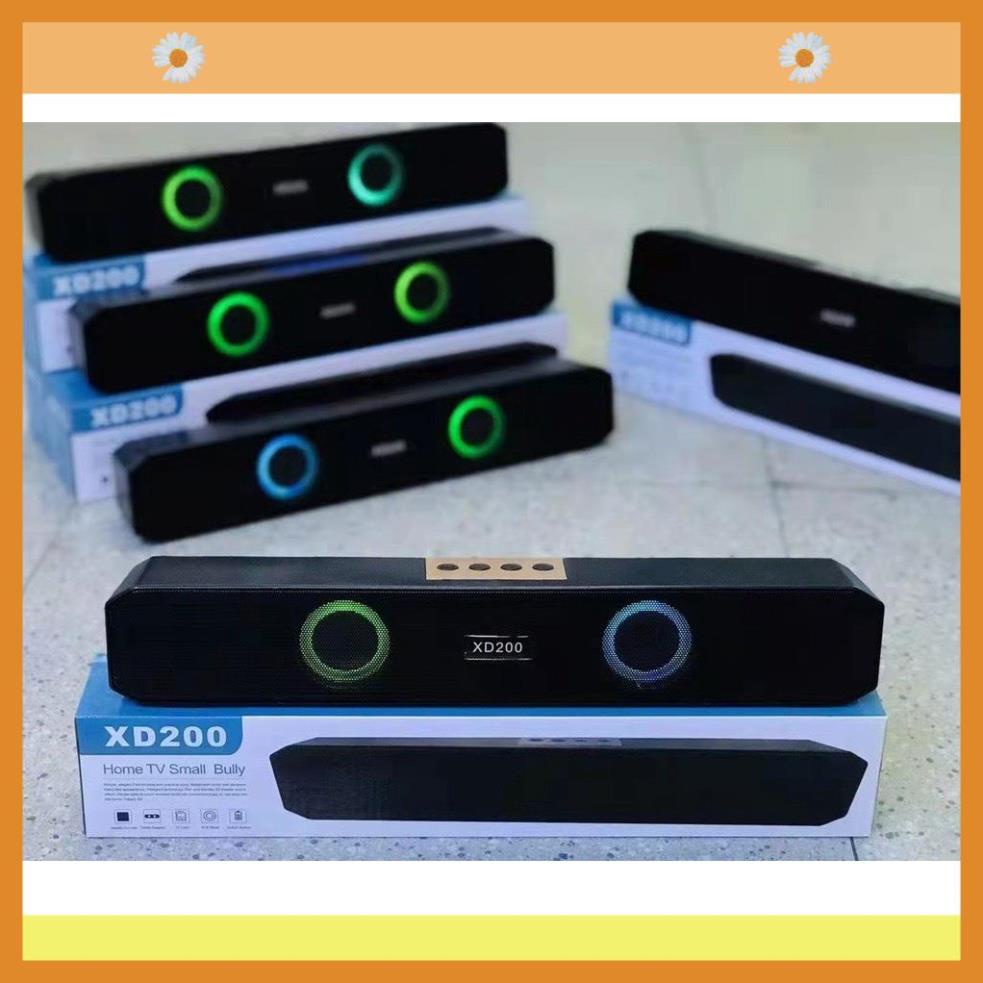 Loa Bluetooth mini XD200 Soundbar Đèn Led -Dành Cho Điện thoại, laptop máy tính bảng Hàng chính hãng BH12 Tháng