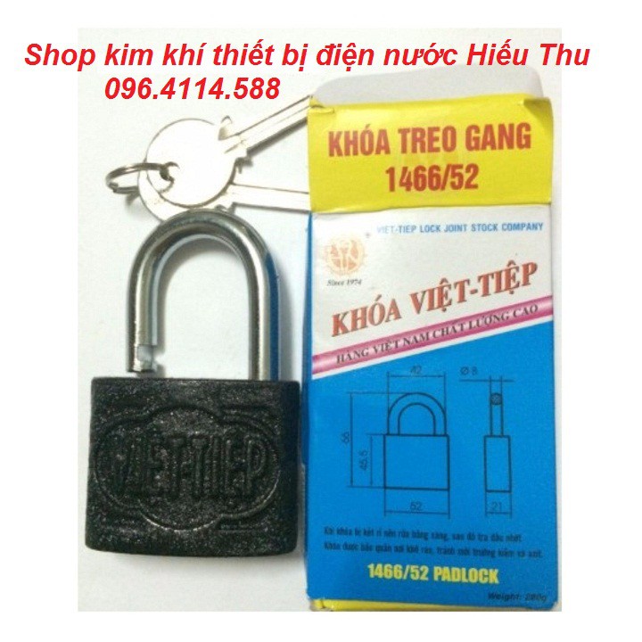 Ổ khóa Việt Tiệp gang đúc loại trung 1466-52 [Shop Hiếu Thu]