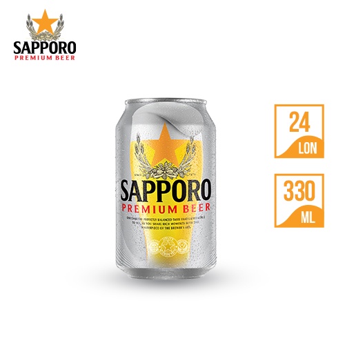 [Freeship Extra 70k] Thùng 24 lon bia Sapporo Premium (330ml/lon)