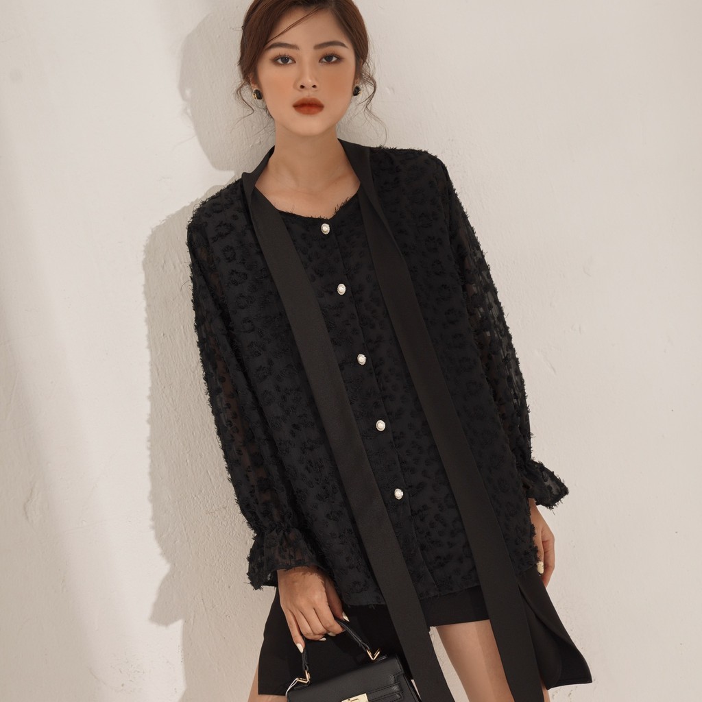 JOLIS - Áo cột nơ cổ CLOUDY BLOUSE