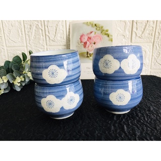 GỐM NHẬT - BỘ 4 LY TRÀ HOA ĐÀO