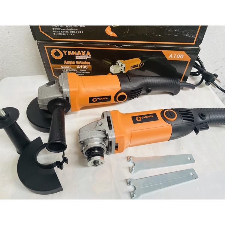 Máy mài góc cắt gạch sắt gỗ cầm tay mini Tanaka Lõi Đồng công suất 950W giá rẻ