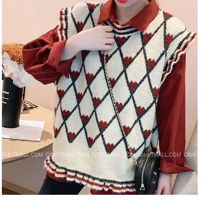 Áo len không tay dáng rộng thiết kế mới thời trang dành cho nữ