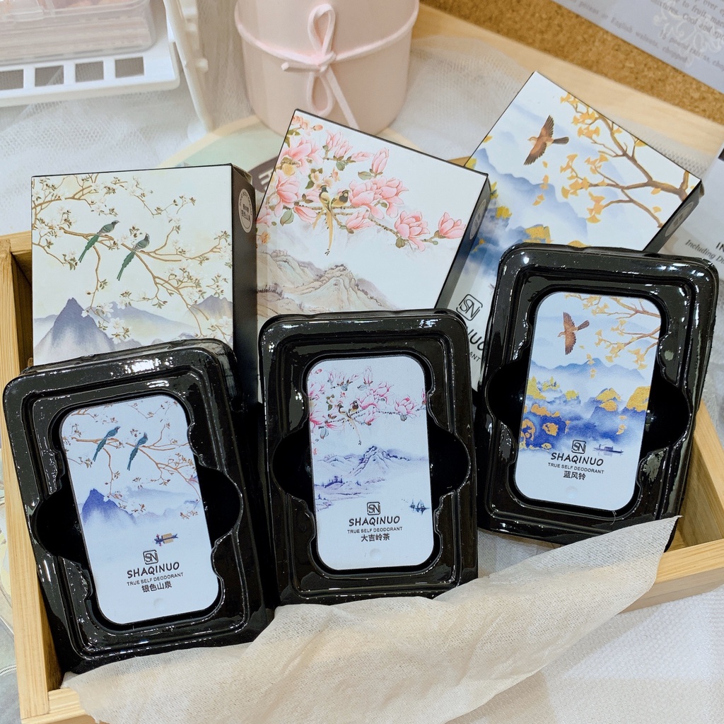 Nước hoa khô, nước hoa khô mini dạng sáp dạng sáp chính hãng Shaqinuo 3 mùi hương dành cho nam và nữ