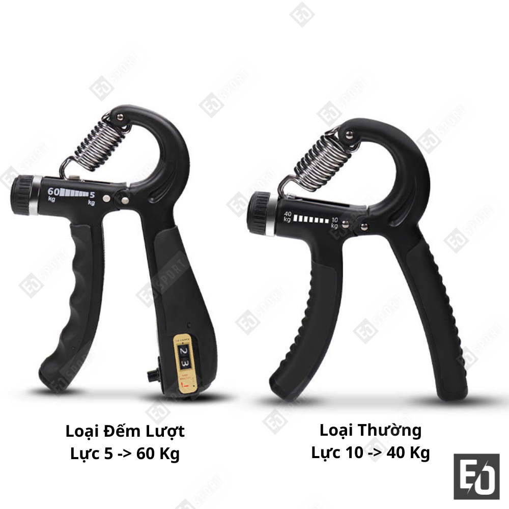 Kìm Bóp Cơ Tay Thể Thao Chữ A Chỉnh Lực 5-60Kg Đếm Số Thông Minh - EO.sportDZ