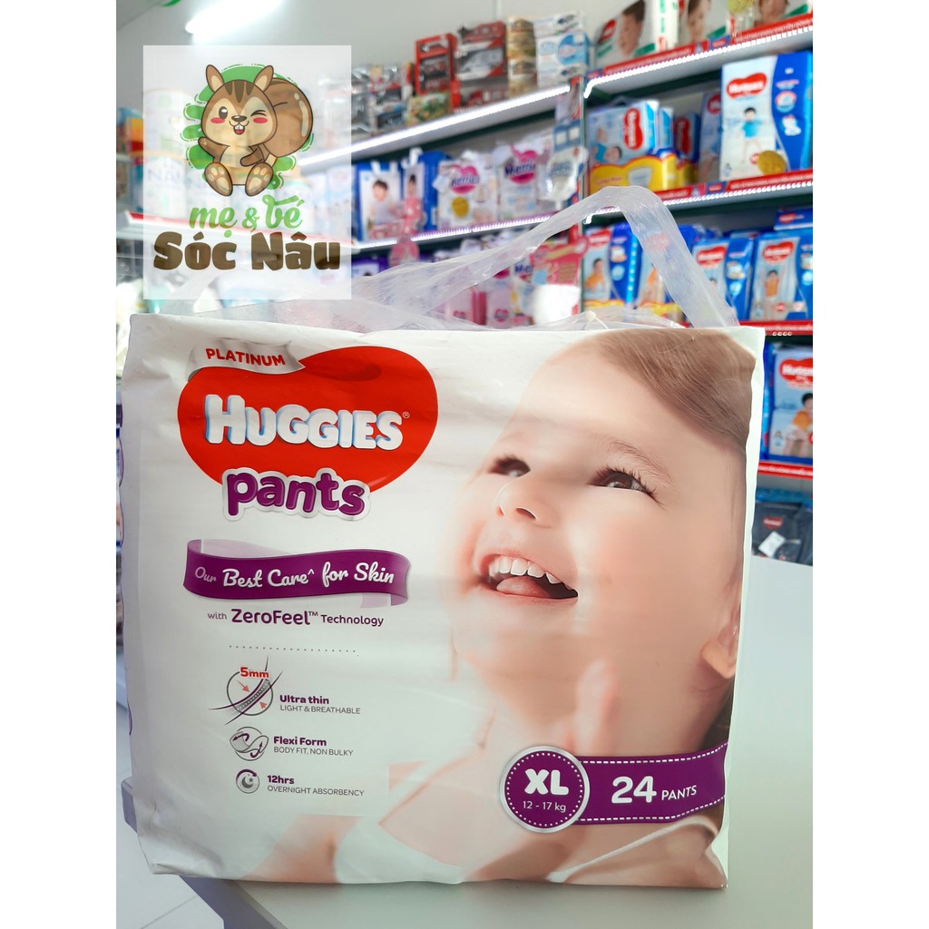 Tã quần Huggies Platinum M33/L27/XL24/XXL26