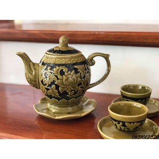 ấm chén gốm chu đậu