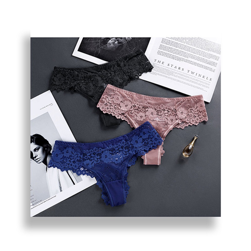 AOFEIQIKE AOFEIQIKE Set 3 Quần Lót Nữ Không Đường May Chất Liệu Mềm Mại Thoáng Khí Size S-XL