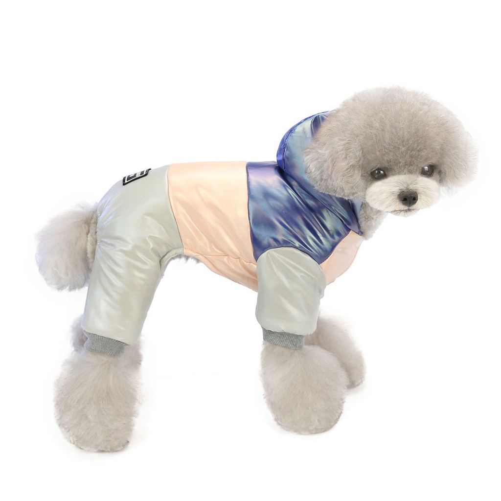 ❁☌✧Con chó mùa đông áo khoác bông dày bốn chân thú cưng Teddy Bichon Pomeranian con chó nhỏ cộng với nhung ấm áp thời tr