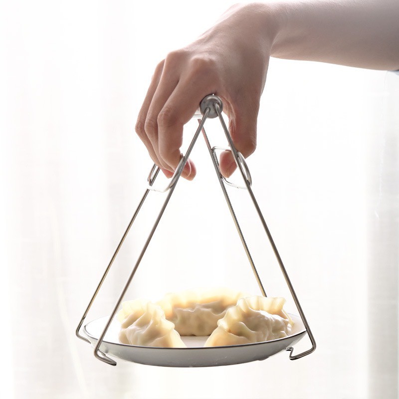 Dụng cụ gắp nóng nồi, xoong, dĩa inox Bam House có bọc cao su cao cấp GNN01 - BamBam Store