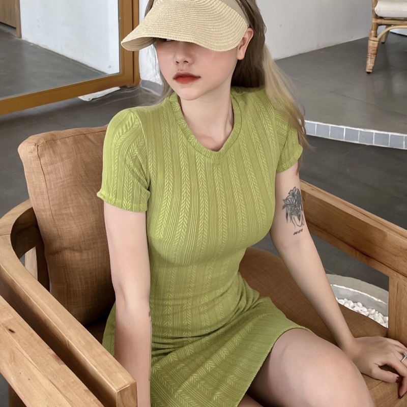 ĐẦM BODY LEN GÂN CỔ TRÒN