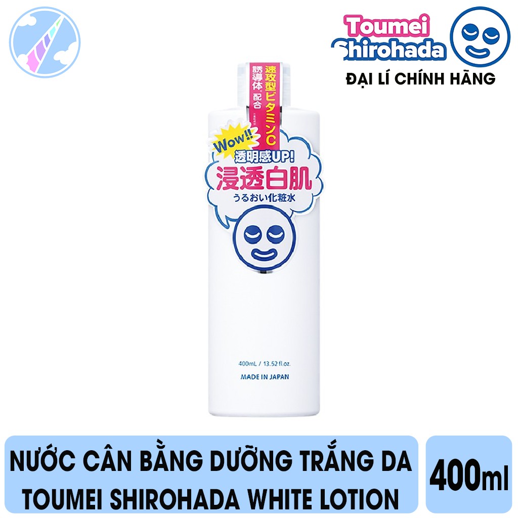 Nước Cân Bằng Dưỡng Trắng Da Toumei Shirohada White Lotion 400ml