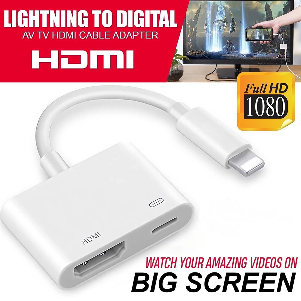 Mới Cáp Chuyển Đổi Hdmi 8pin Sang Hdmi Digital Av Cho Ipad Iphone Ios 11 10