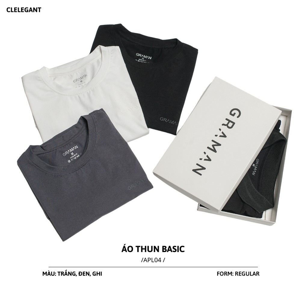 Áo thun nam cổ tròn CLELEGANT vải Cotton co giãn,dày dặn, form regular fit A1