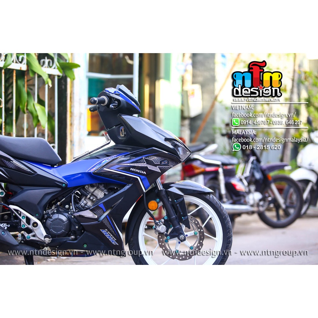 Tem Rời Dán Xe Winner X Mẫu Xanh Đen Cực Hot, Hàng 3 Lớp Chất Lượng Cao