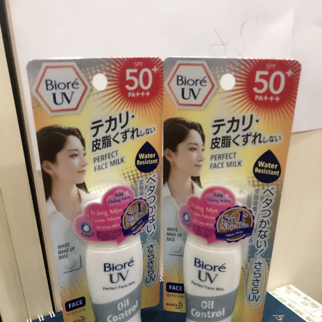 kem chống nắng Biore perfect face milk