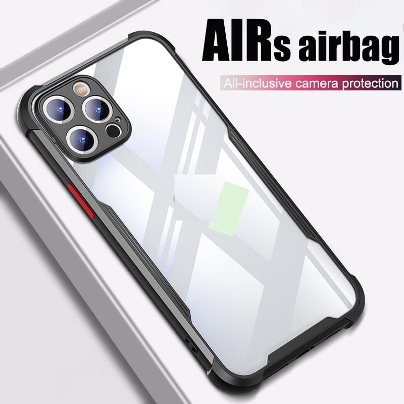 Ốp Lưng Iphone Trong Suốt Viền Silicon Có Túi Khí Chống Sốc 13 13 Pro Max 12 Pro Max 12 11pro Max Xs Max 11 7 Plus 8Plus