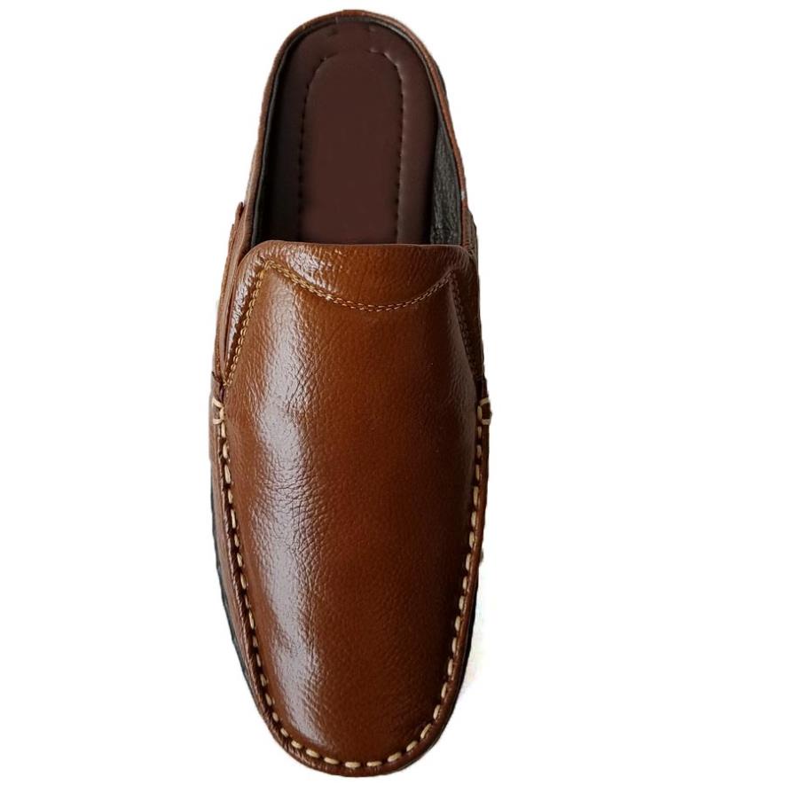 Giày Hở Gót Nam, Dép Sục Da Nam Cao Cấp, Dép Nam SaBo Bít Mũi Da Bò Thật Cao Cấp HKT Shop DN739 PO