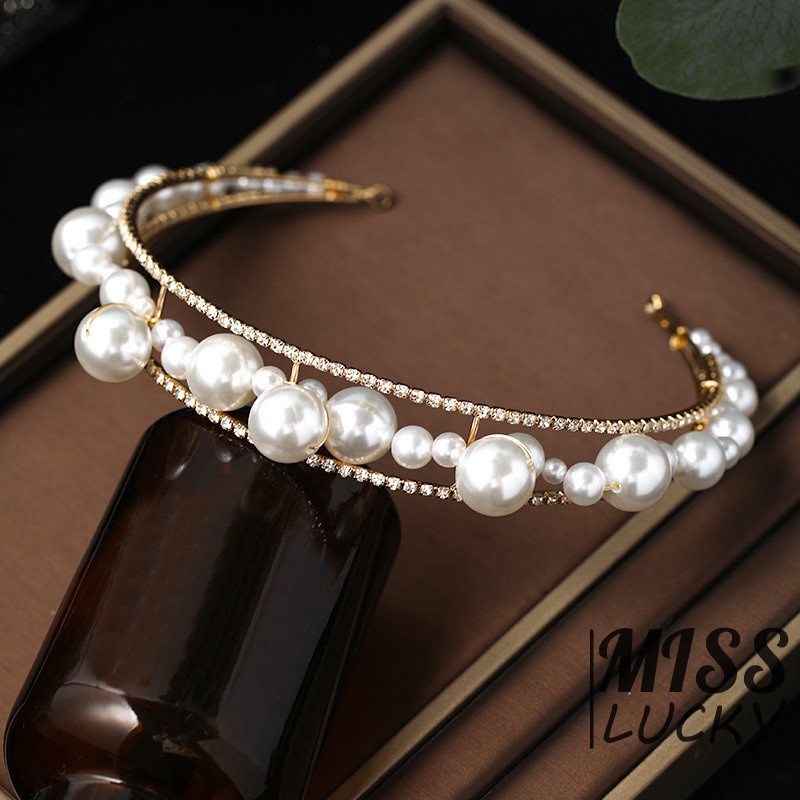 Băng Đô Đính Đá Và Ngọc Trai Giả Thời Trang Dành Cho Nữ