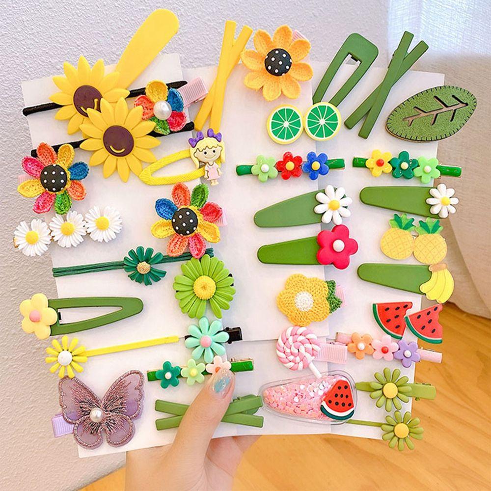 1 Bộ Kẹp Tóc Cao Su Đáng Yêu Cho Bé Gái