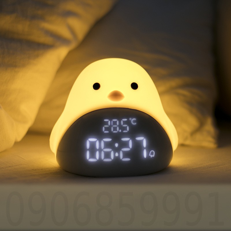 Đồng hồ báo thức,đèn ngủ trang trí cảm biến âm thanh (Time Bird)