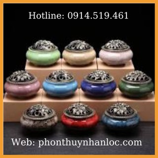 Lư gốm xông trầm, đốt hương, trầm to bằng gốm sứ cao cấp