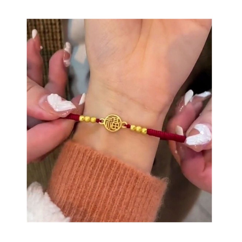 Vòng Tay Dây Bện Màu Đen Thương Hiệu blessing Thời Trang Làm Quà Tặng Lễ Tình Nhân Cho Bạn Gái / Bạn Gái