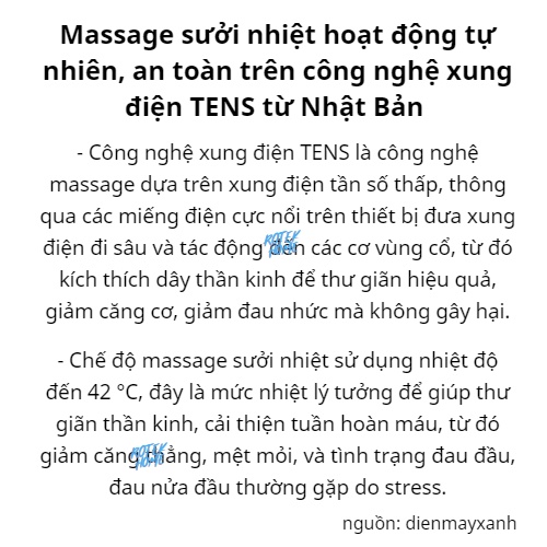 [BH 12 THÁNG] Máy massage cổ vai gáy cao cấp, CÓ CHƯỜM NÓNG 42 độ C - 4 đầu tiếp xúc, 6 chế độ mat xa, 9 cường độ