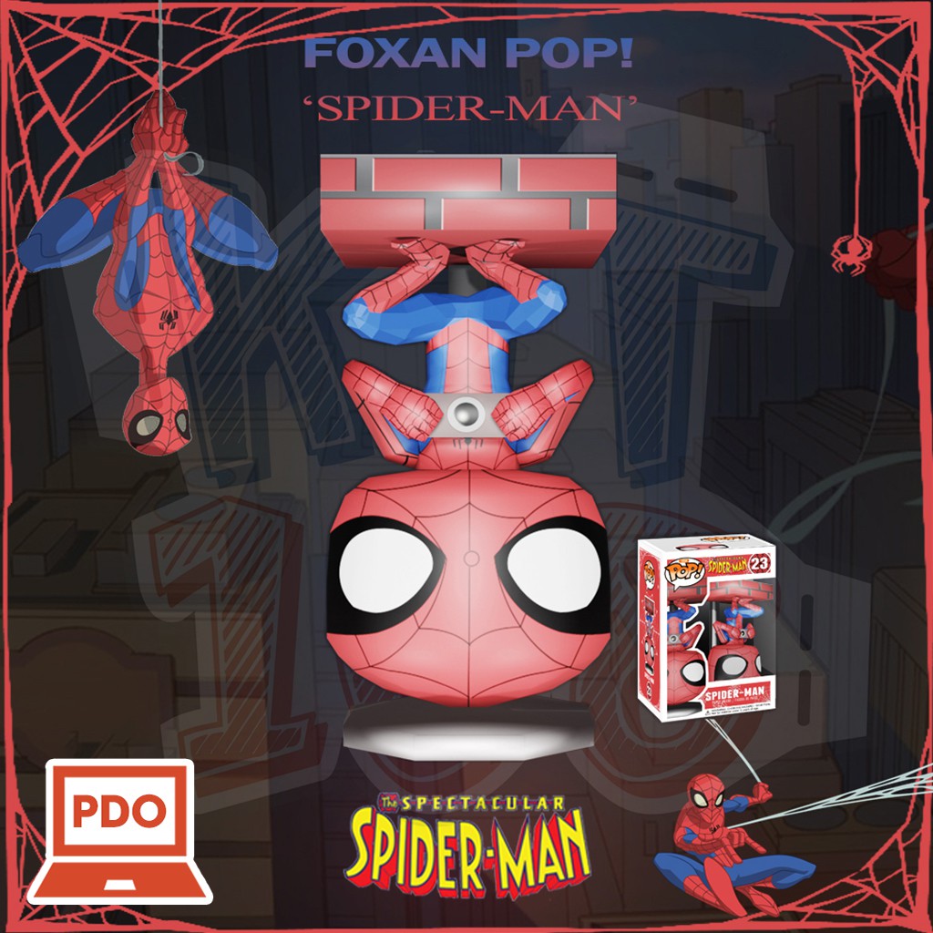 Mô hình giấy Anime Game Chibi Spiderman ver 2