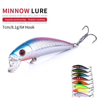 Mồi câu cá giả trên mặt nước Minnow HENGJIA 7CM-8.1G