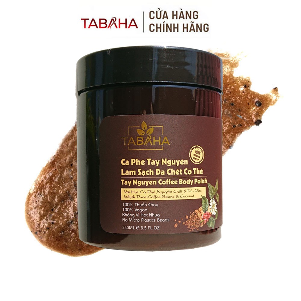 Tẩy da chết toàn thân từ Cà Phê &amp; Dầu Dừa TABAHA 250ml Body Coffe