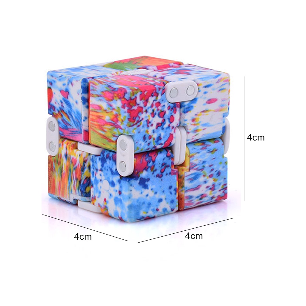 <Sabaya> Infinity Cube Colorful Stress-relieving Flexible Magic Puzzle Cube Model for Gift