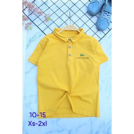 Áo polo bé trai 10-15 tuổi, 25-37kg
