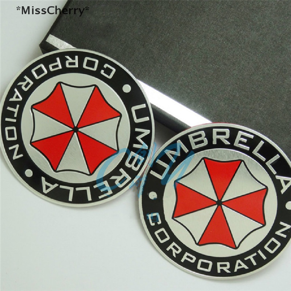 Huy hiệu dán trang trí hợp kim nhôm chữ cái Umbrella Corporation 3D độc đáo