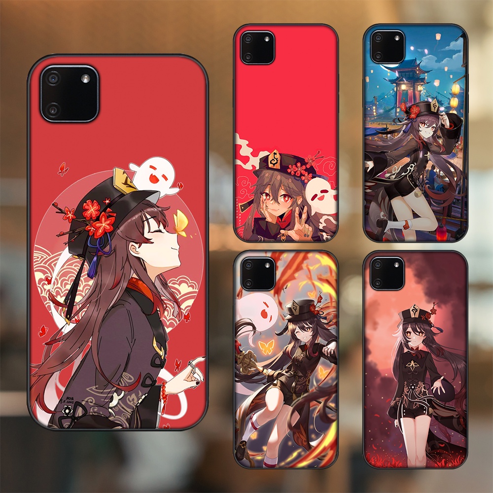 Ốp lưng Realme C11 2020 viền đen in hình Hutao Genshin Impact