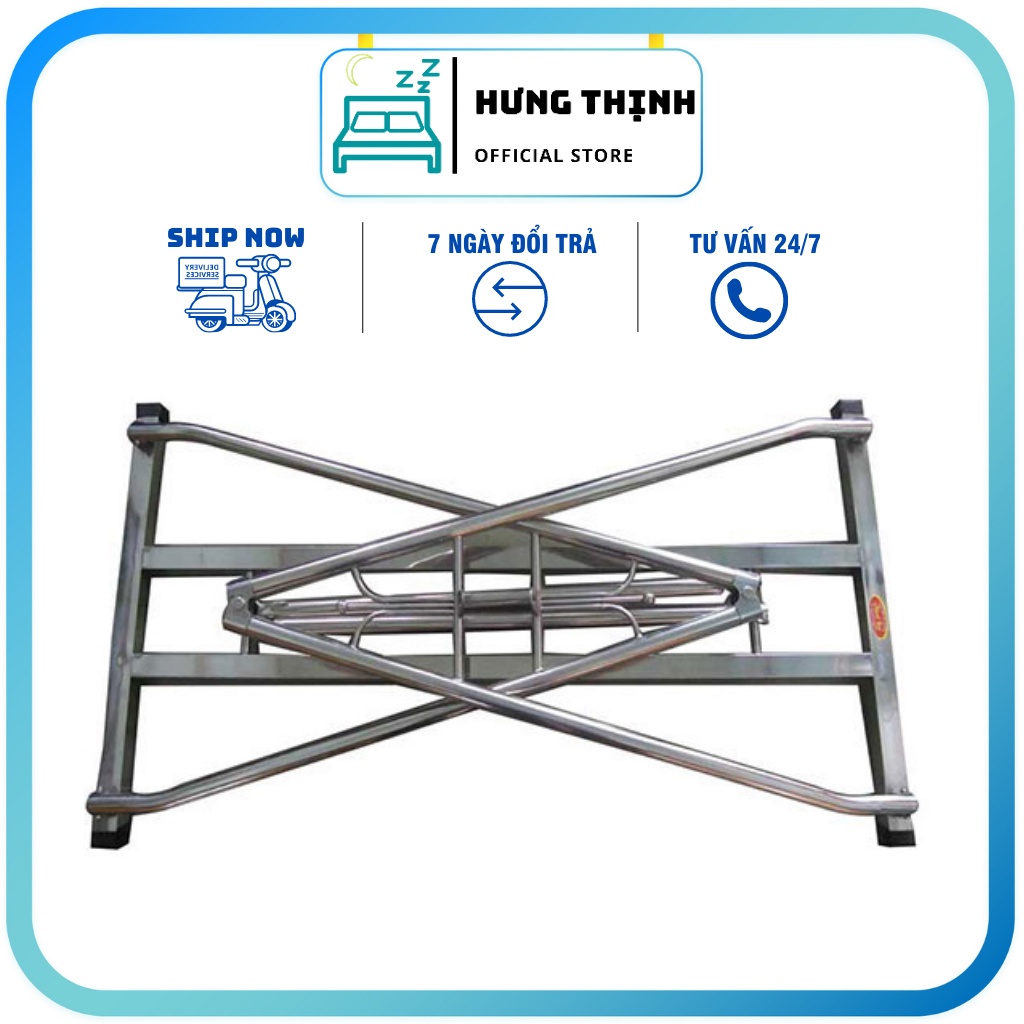 Khung võng xếp vuông inox cao cấp cứng cáp giá rẻ cho người lớn trẻ em