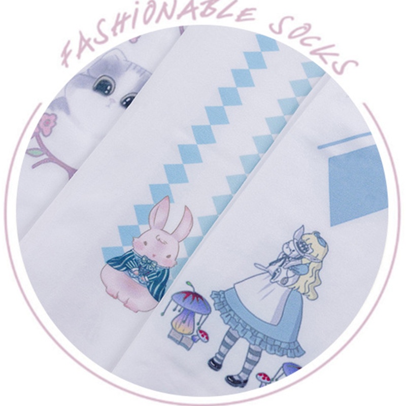 Quần Tất In Họa Tiết Hoạt Hình Phong Cách Lolita Nhật Bản Cho Nữ