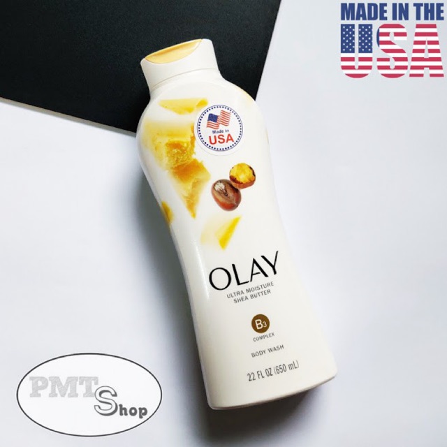 Sữa Tắm Dưỡng ẩm Olay Ultra Moisture Shea Butter 650ml bơ hạt mỡ