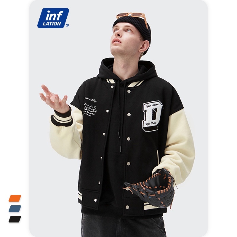 (Có sẵn) Áo khoác varsity Damn chính hãng Inflation