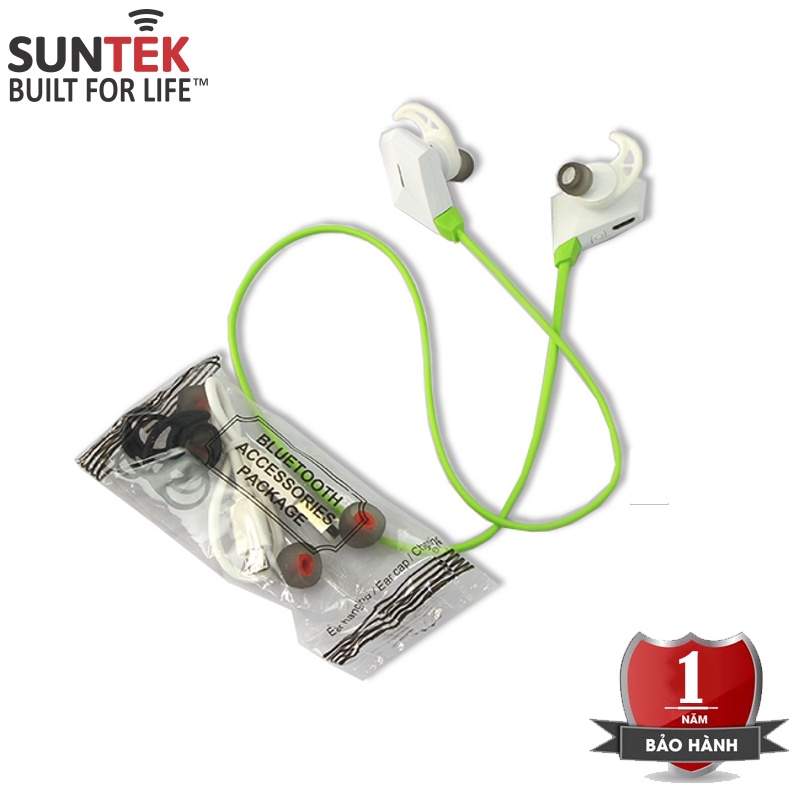 Tai Nghe Thể Thao Bluetooth SUNTEK Sport S7 - Dây đeo cổ, nhét tai dễ dàng tập luyện - Bảo hành chính hãng 1 năm