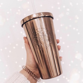 LY STARBUCKS COLD CUP GOLD/BLACK/SILVER