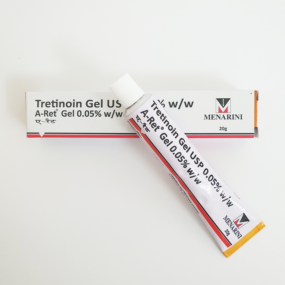 Tretinoin Aret Gel 0.025% 0.05% 0.1% 20g - gel Giảm Mụn, Mờ Thâm Nám (Tretinoin Ấn Độ chính hãng)