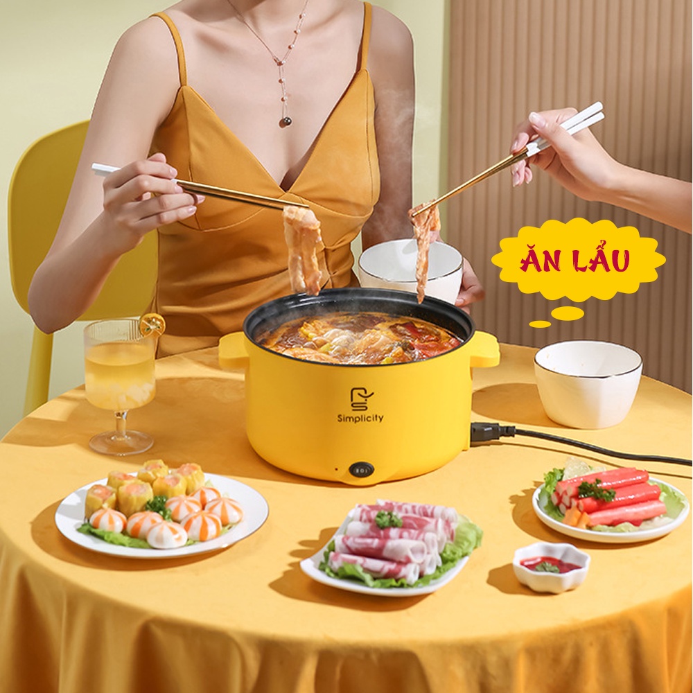 [ HÀNG MỚI ] Nồi Lẩu Điện Đa Năng Simplicity Dung Tích 2.7-3.2L Cao Cấp Chính Hãng Bảo Hành 6 Tháng 1 Đổi 1 TẶNG QUÀ