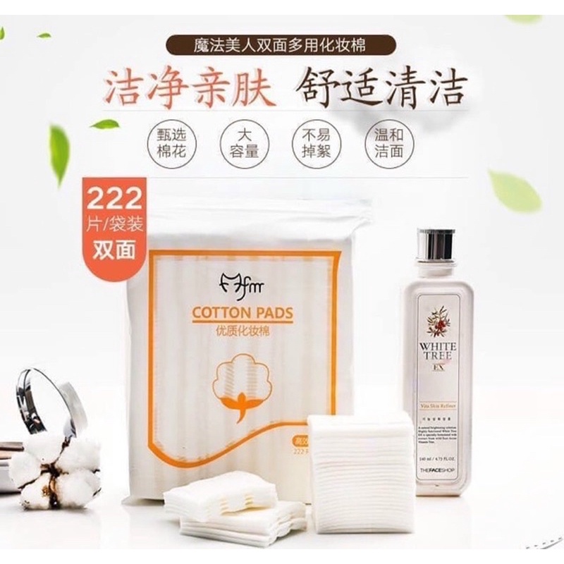 combo 2 gói bông tẩy trang 444 miếng